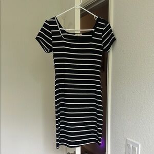 Black and White Striped Dress
